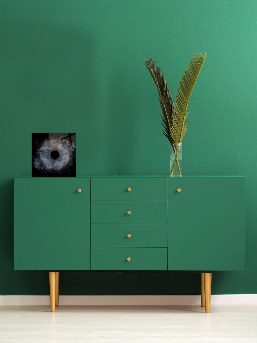 1-persoons Irisfoto op acrylblok in nebula stijl – IrisArtwork