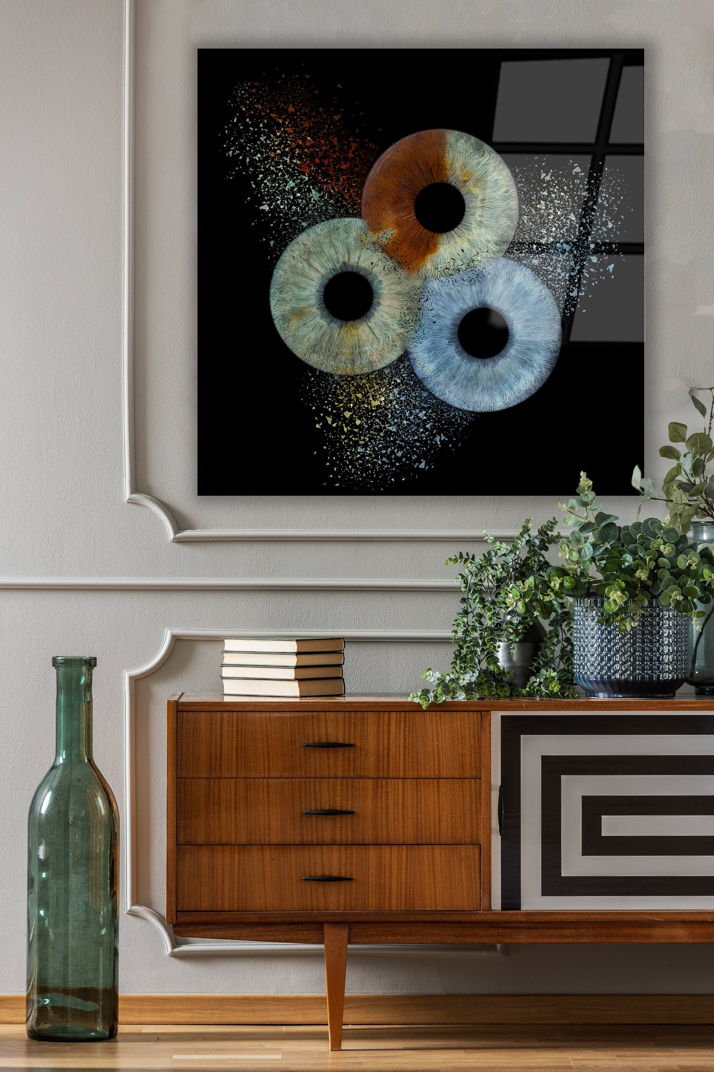 3-Persoons Collision Iris Artwork Foto op Plexiglas IrisArtwork