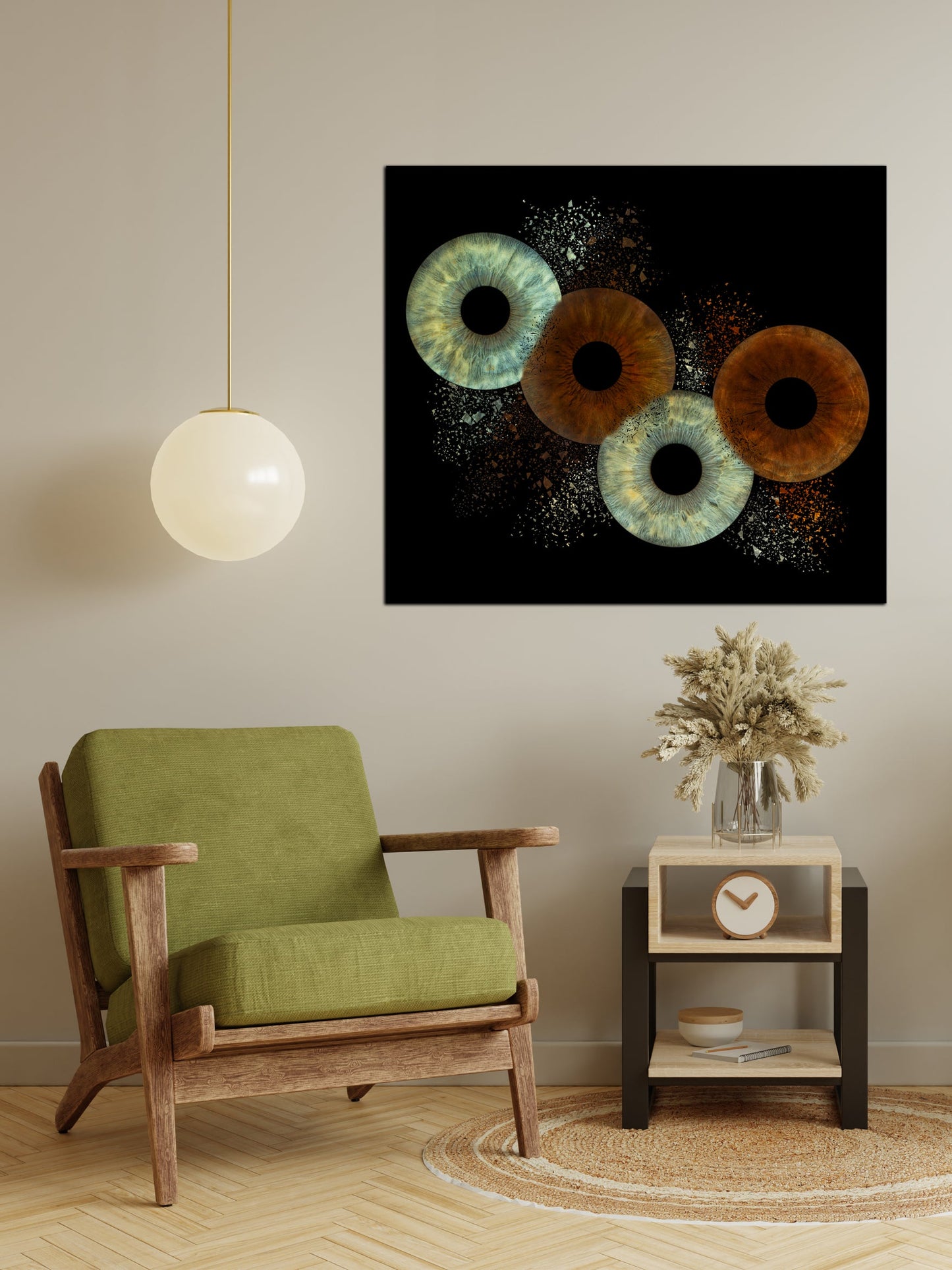 4-Persoons Collision Iris Foto op Museumglas (UHD) IrisArtwork