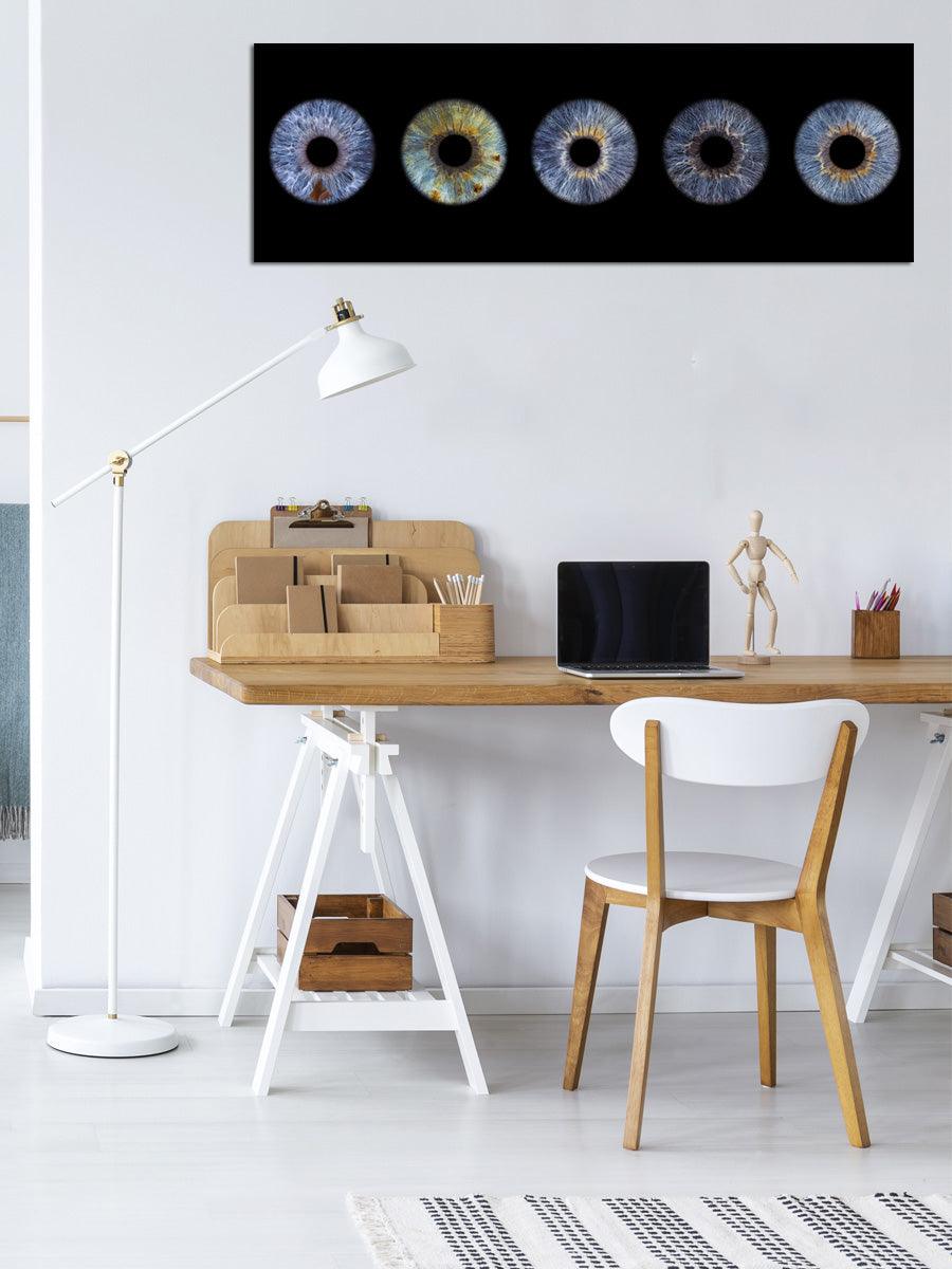 5-persoons Irisfoto op fotopapier – handmatig bewerkt door IrisArtwork