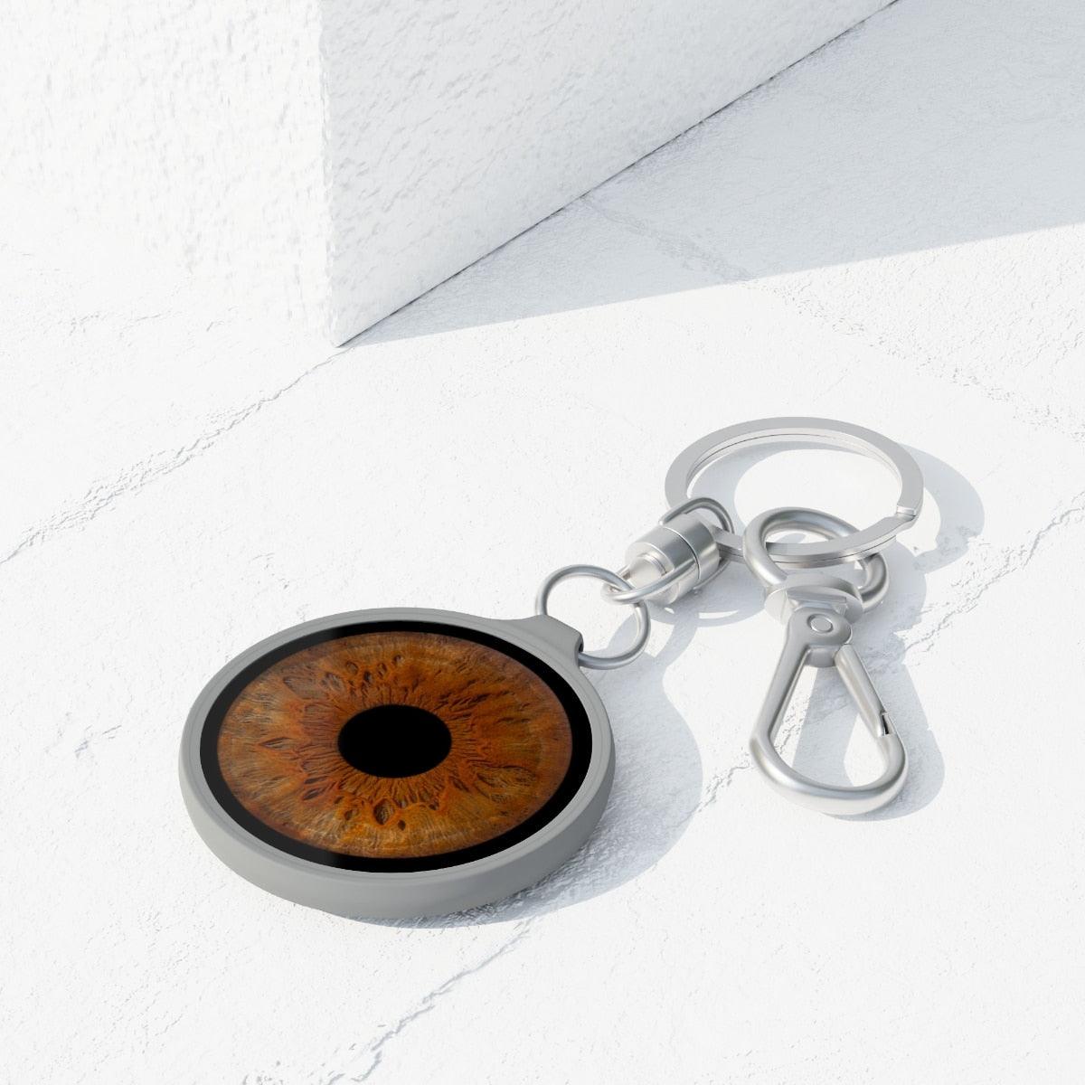 IrisArtwork iris sleutelhanger – achterkant weergave – duurzame afwerking