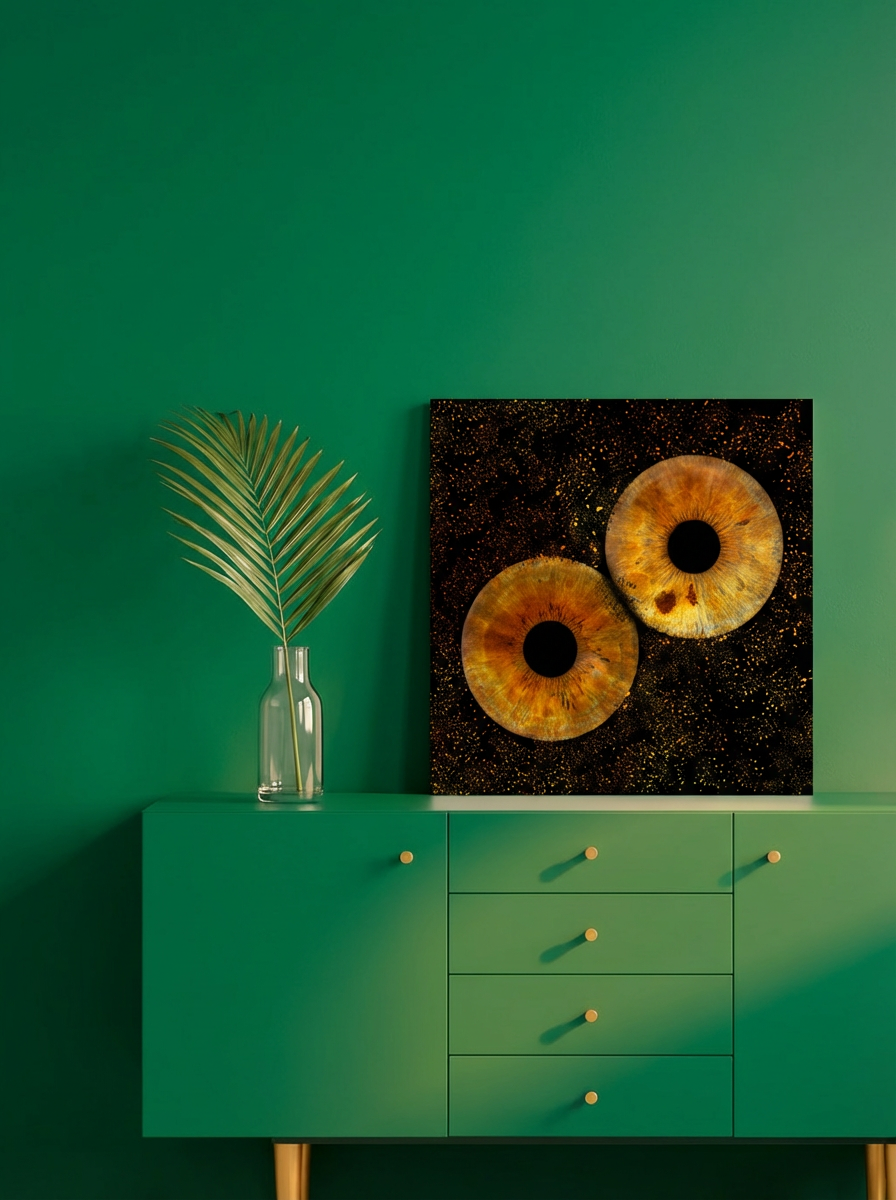 2-Persoons Collision Iris Artwork Foto op Museumglas IrisArtwork