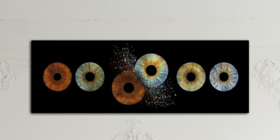 Familie 6-Persoons Iris Artwork Foto op Museumglas