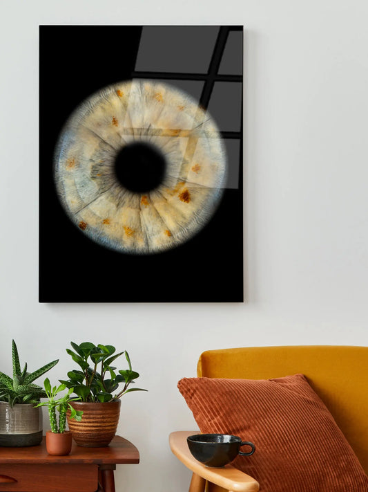1-persoons Irisfoto op plexiglas in naturel tinten – IrisArtwork