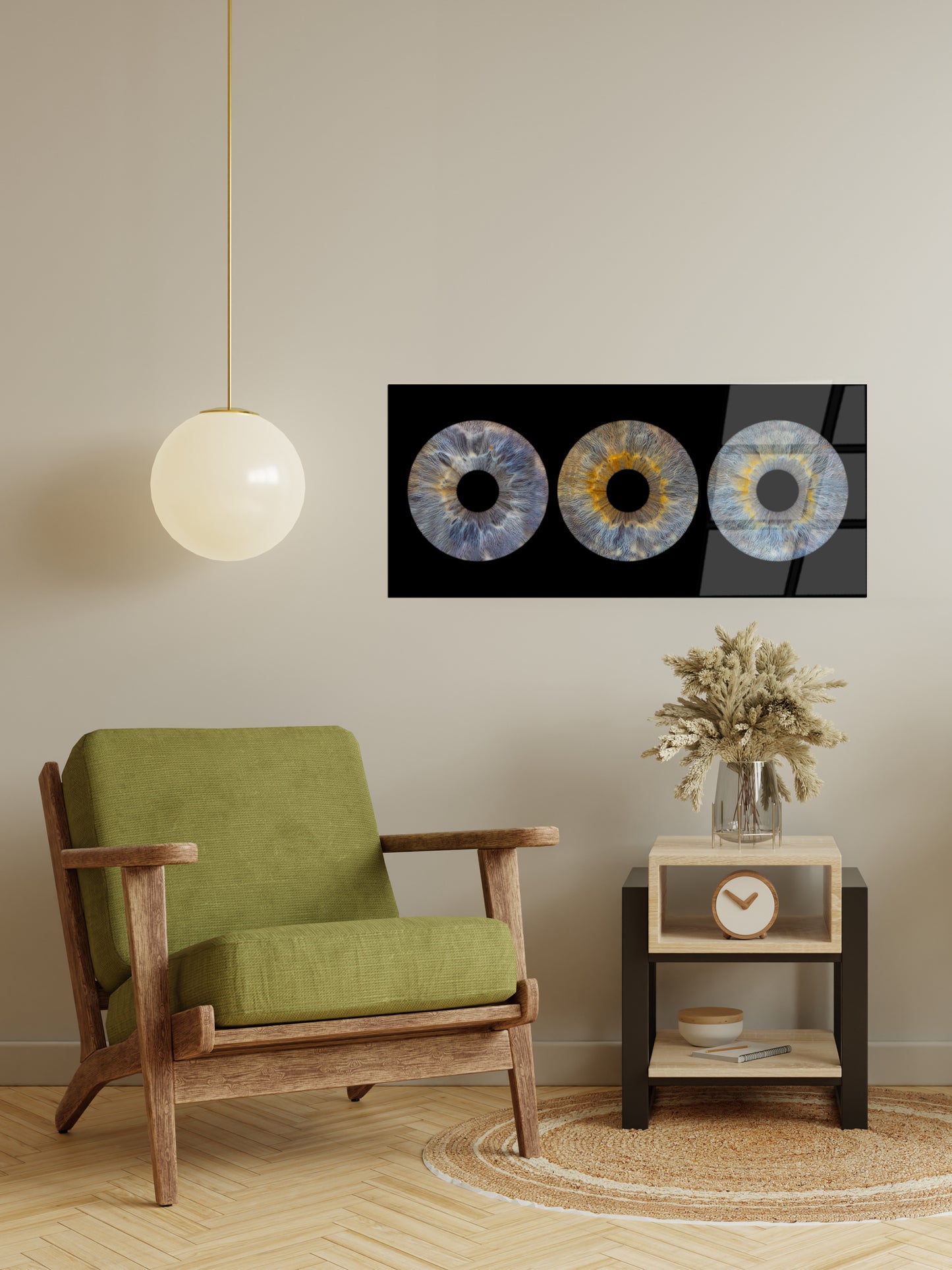 3-Persoons Iris Foto Artwork Plexiglas