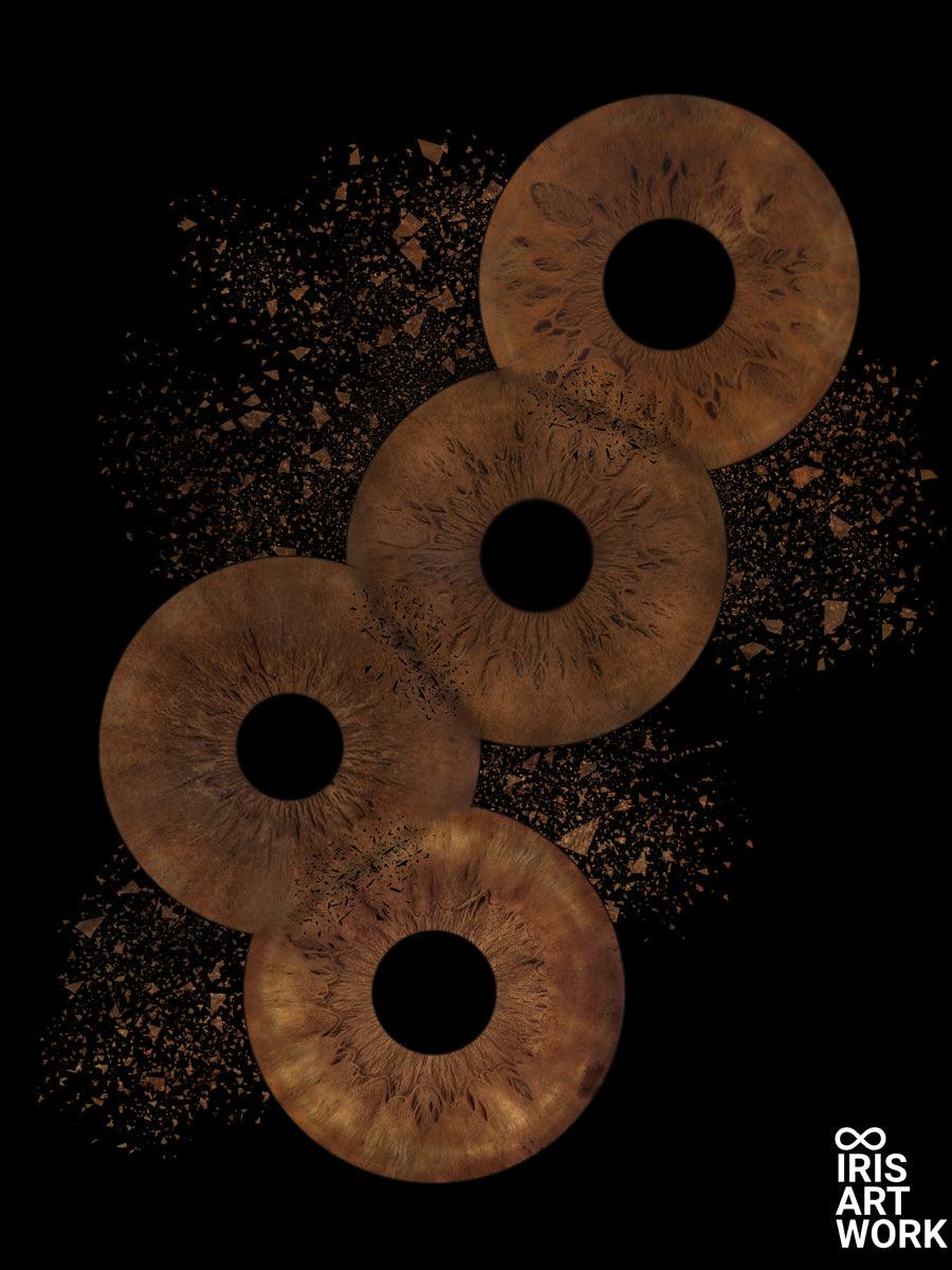 Digitaal 4-persoons Collision Iris Artwork - IrisArtwork