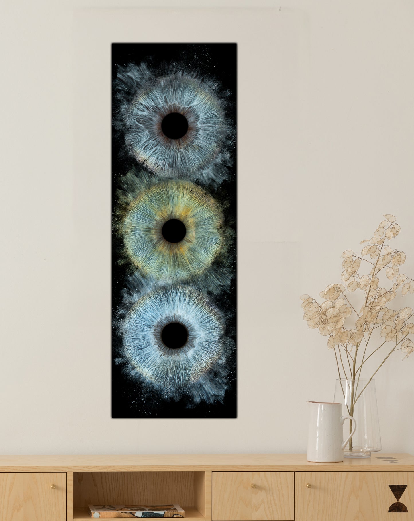 3-Persoons Iris Foto Artwork Plexiglas Maxima HD